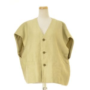 HAVERSACK / �ϥС����å� 642400 ��ͥ󥫥를���꡼�֥쥹���㥱�å� Linen kersey sleeveless jacket �٥��� 