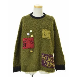 Brain Dead / �֥쥤��ǥå� 25AW FUTURE VISION BOXY KNIT SWEATER Ĺµ�˥åȥ������� 