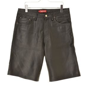SUPREME / ����ץ꡼�� 25SS Baggy Leather Short Black �ϡ��եѥ�� 