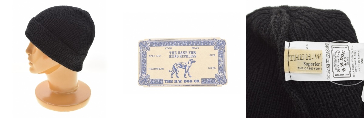 THE H.W. DOG&CO. ニット帽　ビーニー　完売品　新品未使用タグ付き ブランド古着】THE H.W. DOG&CO. / ザエイチダブリュードッグアンド