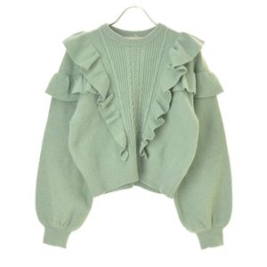 MOUSSY / �ޥ����� 010DAW70-6420-1 RUFFLE KNIT TOP ��åե� Ĺµ�˥åȥ������� 