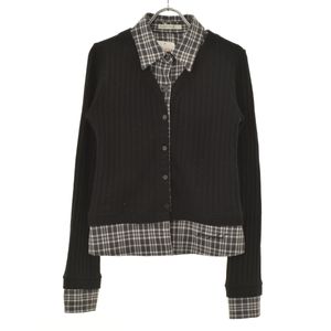 FANCY CLUB CHECK SHIRT LAYERED CARDIGAN Ĺµ�����ǥ����� 