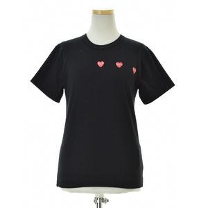 COMME des GARCONS PLAY / ����ǥ���륽�� �ץ쥤 AX-T337 AD2024 Printed Triple Small Red Heart ȾµT����� 