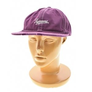 SUPREME / ����ץ꡼�� 25AW Distressed Script 6-Panel Dark Purple ����å� 