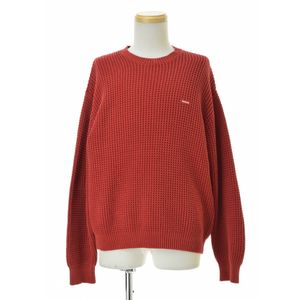 SUPREME / ����ץ꡼�� 26SS Washed Small Box Waffle Sweater Red Ĺµ�˥åȥ������� 