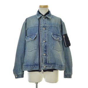 sacai / ������ 26SS SCM-304 Denim x Nylon Twill Jacket �ʥ����� �ĥ��� �ɥå��� �ǥ˥ॸ�㥱�å� 
