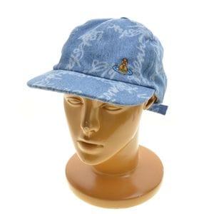 VIVIENNE WESTWOOD / �����������󥦥����ȥ��å� 25SS 81020019 VW GRID BLUE BASEBALL CAP LASER DENIM �����ֻɽ��ǥ˥� ����å� 