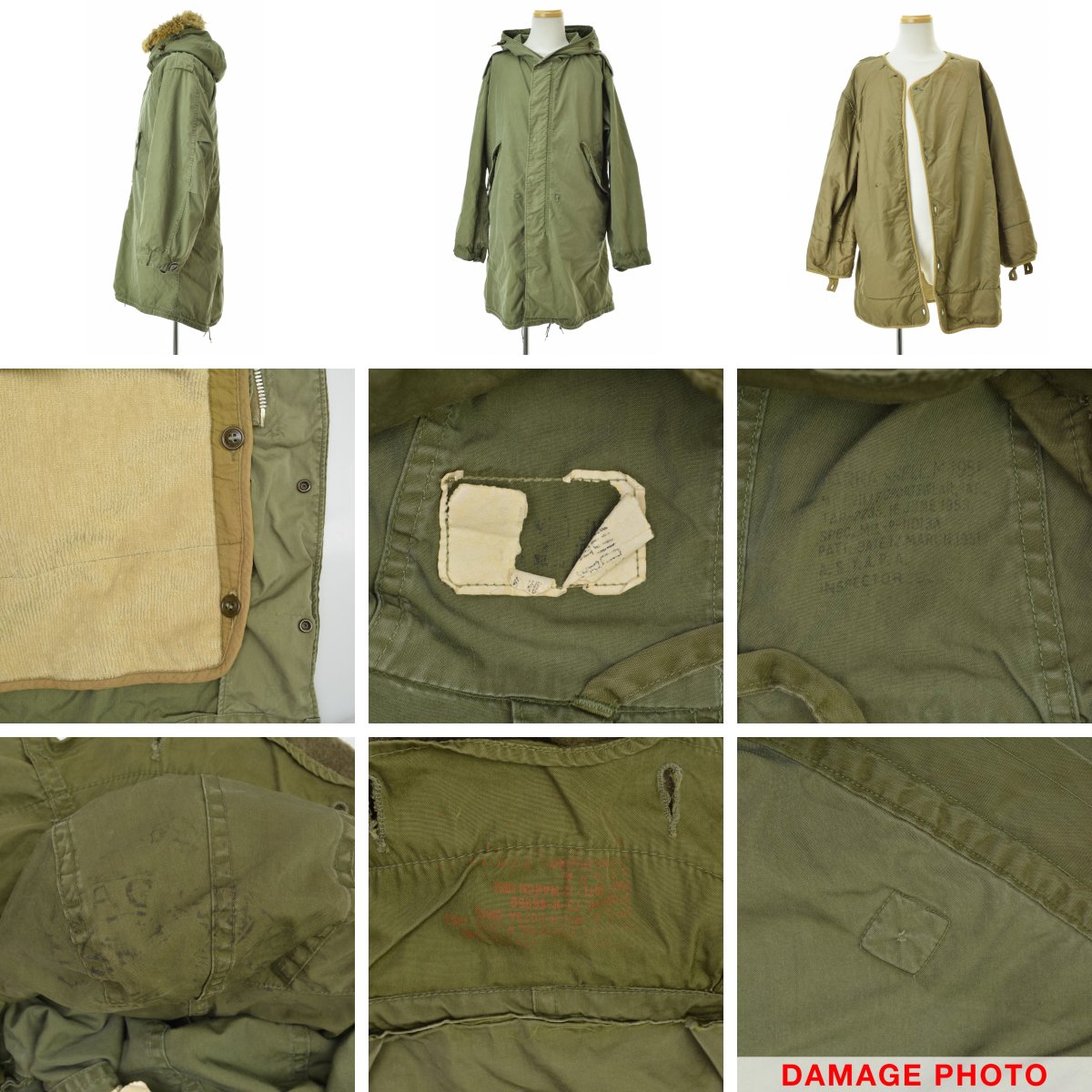 US ARMY M51 fishtail parka モッズコート　フルセット ブランド古着】US ARMY / ユーエスアーミー 50s M-51 fishtail parka