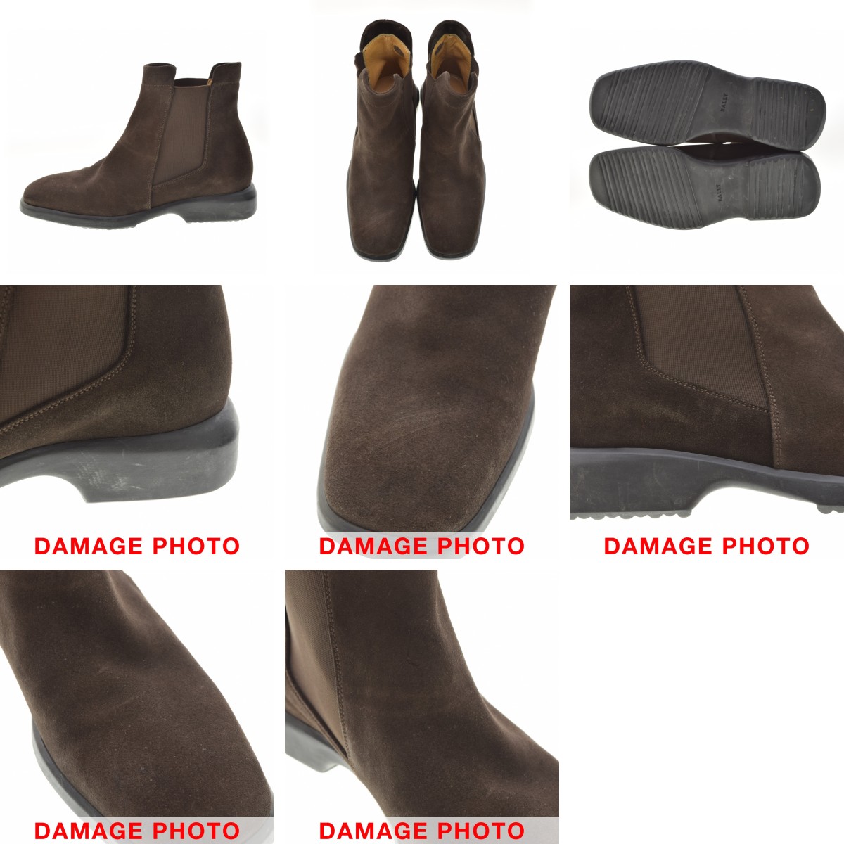 美品 BALLY バリー サイドゴア ブーツ レザー スクエアトゥ ビンテージ ブランド古着】BALLY / バリー RIZZARDO スクエアトゥ スエード