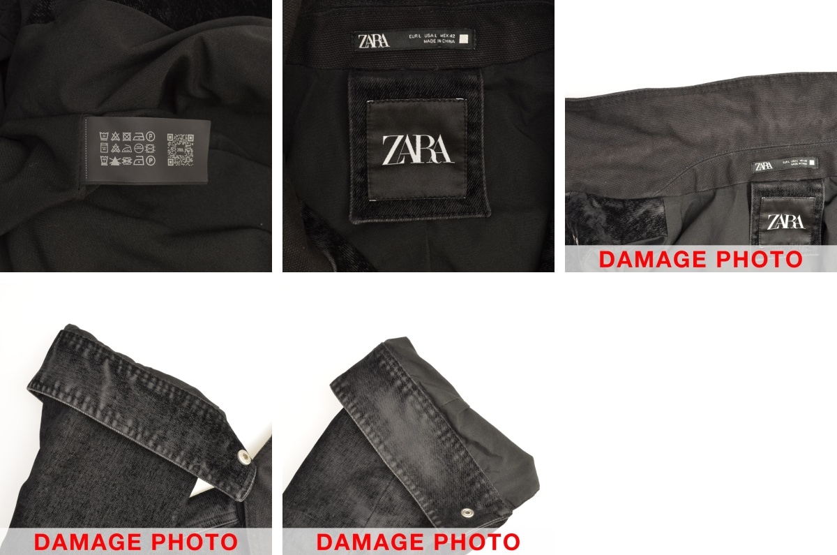 【ZARA】8491/407/800 ベルベット フック ファイヤーマン カバーオールジャケット ブランド古着】ZARA / ザラ 8491/407/800 ベルベット フック