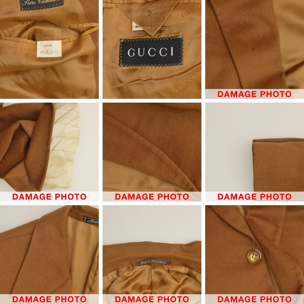 ブランド古着】GUCCI / グッチ 90s カシミヤ2ボタン テーラード