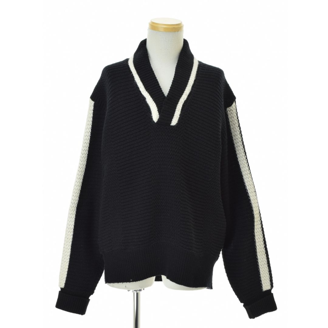 【CAMPUS】60s〜 BULKY KNIT ライン長袖ニットセーター ブランド古着】CAMPUS / キャンパス 60s〜 BULKY KNIT ライン 長袖