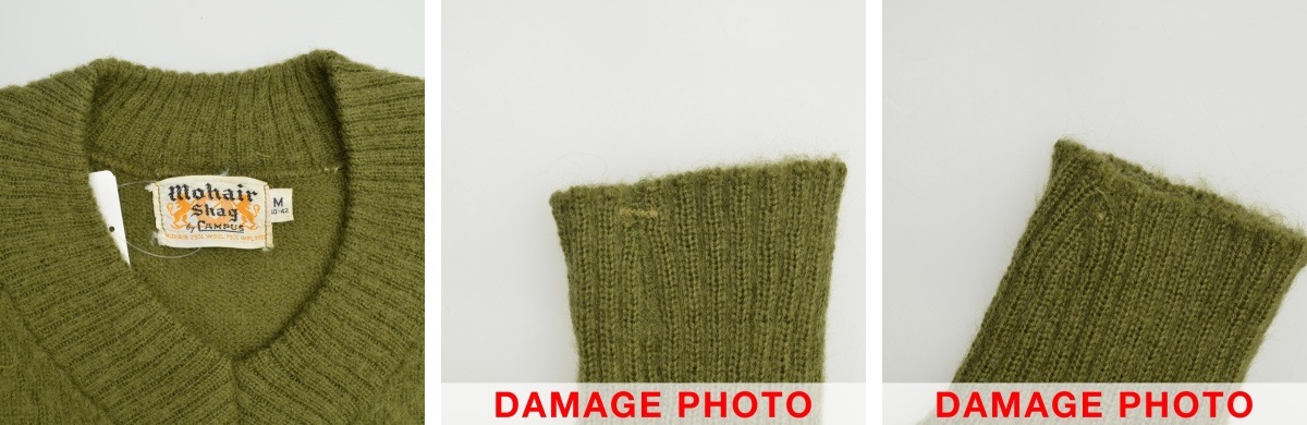 ブランド古着】CAMPUS / キャンパス 60s Mohair Shag Vネック 長袖