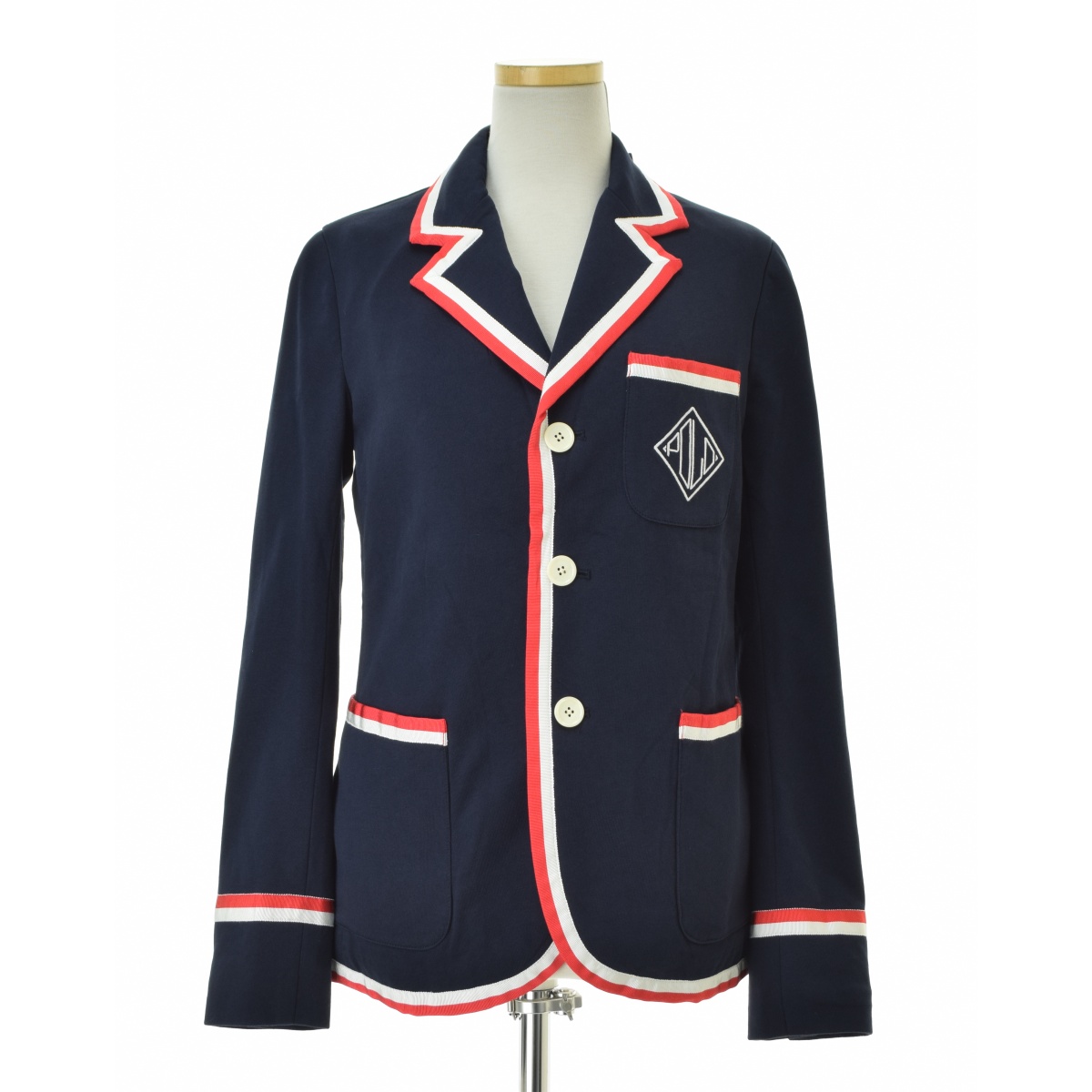 未使用タグ付 ポロラルフローレン グログラントリム テリー ブレザー 定価約6万 ブランド古着】POLO RALPH LAUREN / ポロ ラルフローレン 1/15 CONCEPT