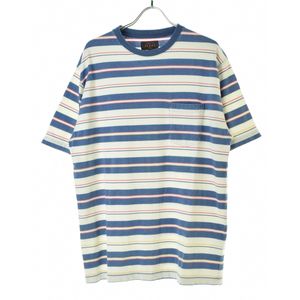 BEAMS PLUS / �ӡ��ॹ�ץ饹 38-04-0087-156 Pocket Tee Stripe Indigo ����ǥ����ܡ����� �ݥ��å� ��ʬµT����� 