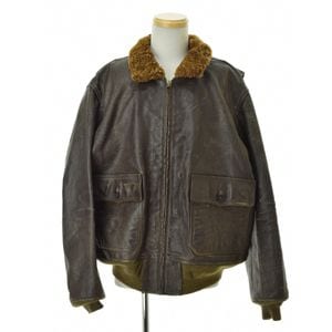 RRL / DOUBLE RL / ���֥륢���륨�� 100086916 Shearling-Collar Leather Flight Jacket �쥶�����㥱�å� 