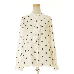 theory luxe / �����꡼��奯�� 03-6108275 Willow Polka Dot Grace Blouse �ݥ륫�ɥå��� ��åե륿���ͥå� Ĺµ�֥饦�� 