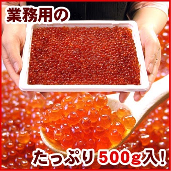 鱒いくら醤油漬500g 送料無料(沖縄宛は別途送料2,200円頂戴いたします)