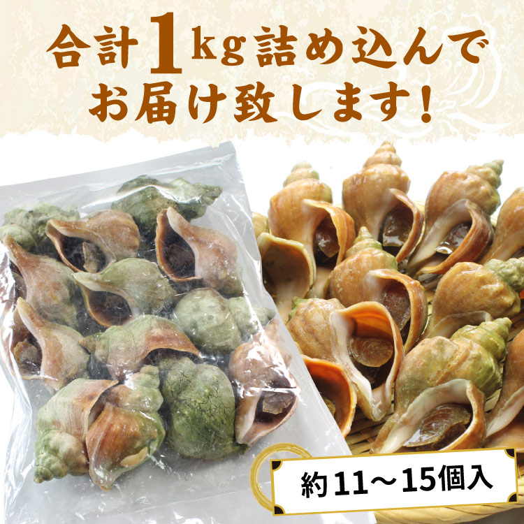 「北海道産」つぶ貝 青つぶ 殻付き 1kg （下処理・下茹で済） ボイル 冷凍 ツブ 海鮮 BBQ バーベキュー 浜焼き 殻焼き 食材 送料無料（沖縄宛は別途送料を加算）