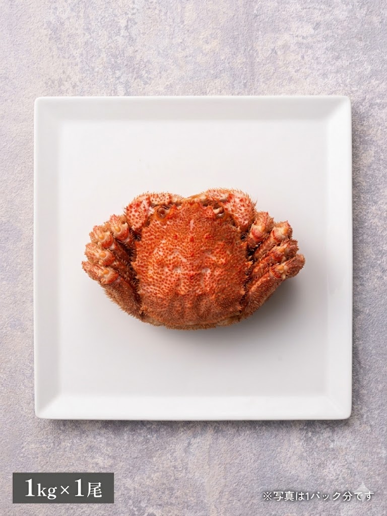 北海道産 特大ボイル毛がに1kg ※Kani-to特製かに酢付き