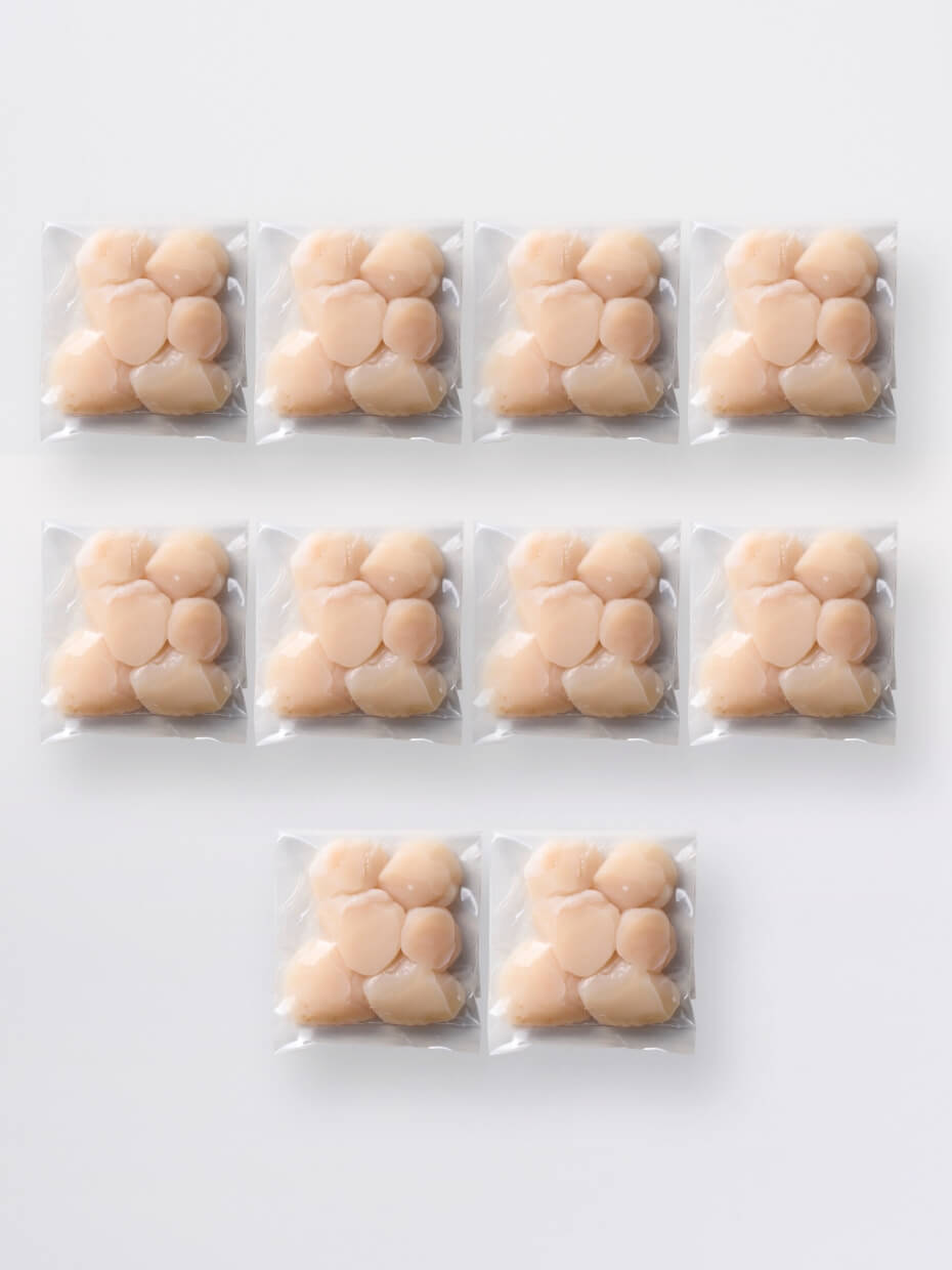 【無選別】北海道産 生ほたて貝柱（お刺身可） 100g×2パック