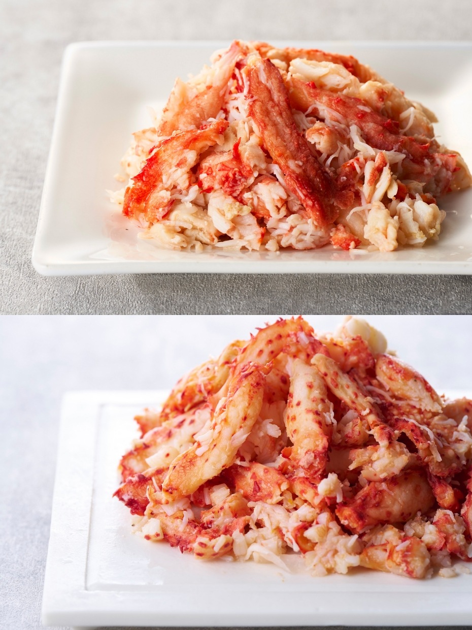 北海道産タラバ＆花咲ガニむき身詰合せ1セット ※Kani-to特製かに酢付き