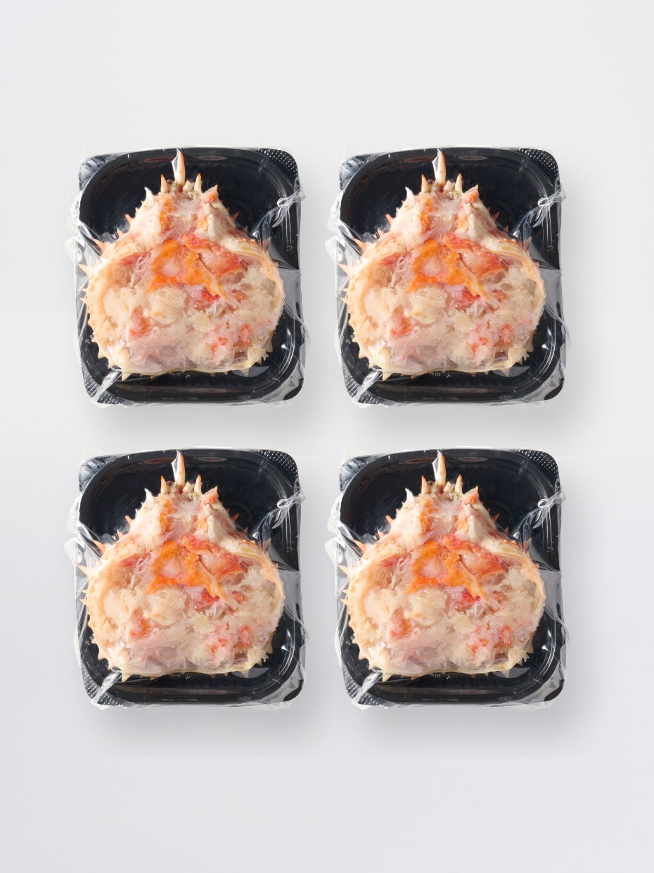 北海道産タラバ甲羅盛り4個セット ※Kani-to特製かに酢付き