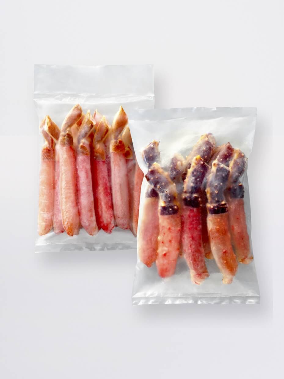【5Lサイズ】北海道産 大型生たらば棒肉フルポーション 500g ※Kani-to特製かに酢付き・Kani-to特製焦がし蟹バター風味ソース付き