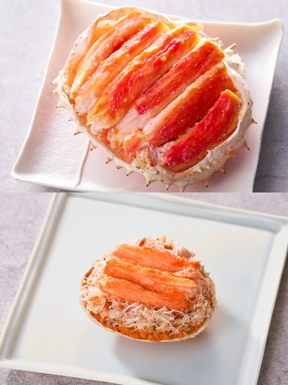 北海道産特大たらば甲羅盛＆ずわいがに甲羅盛2セット ※Kani-to特製かに酢付き