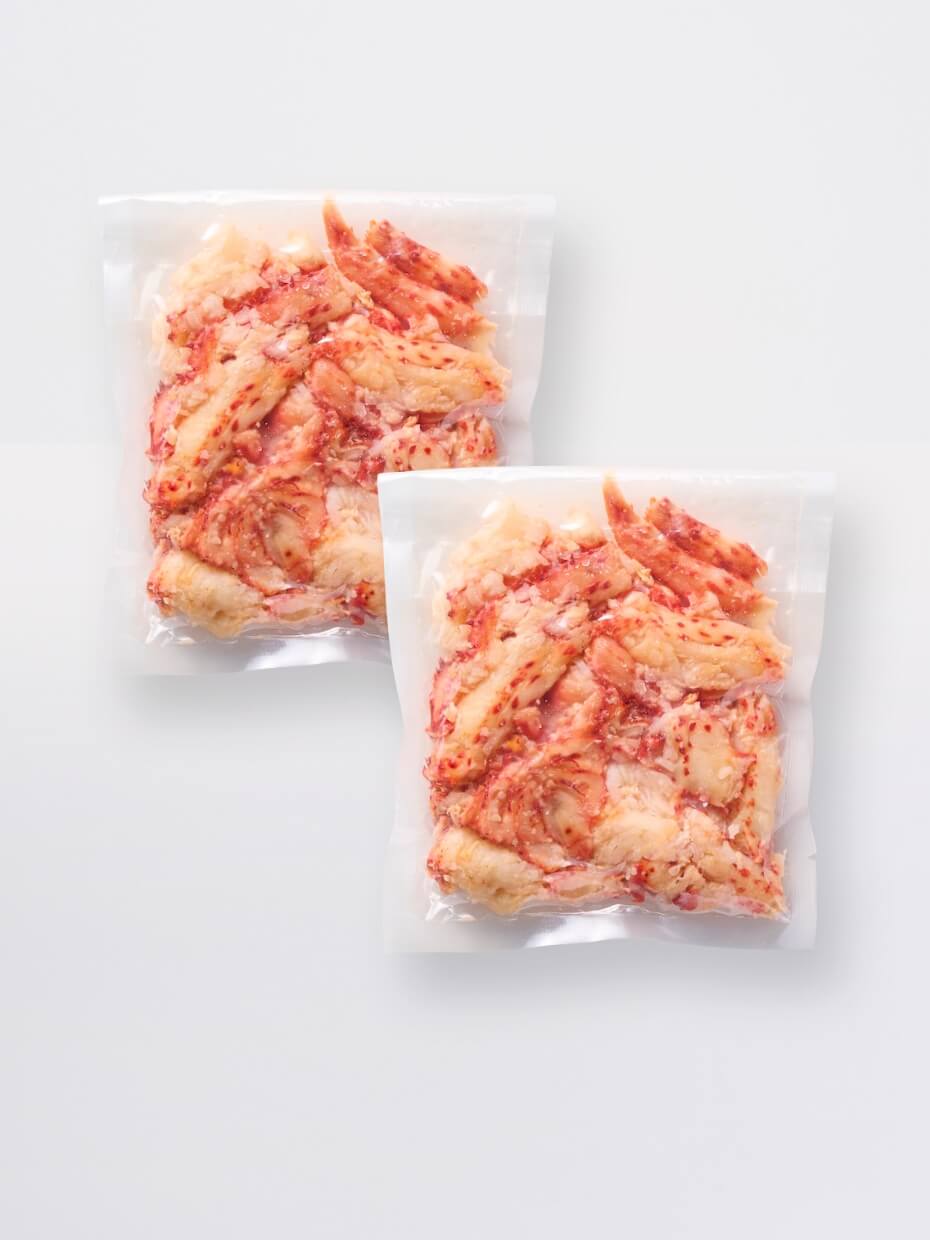 北海道産 ボイル花咲がにむき身 170g×2パック ※Kani-to特製かに酢付き
