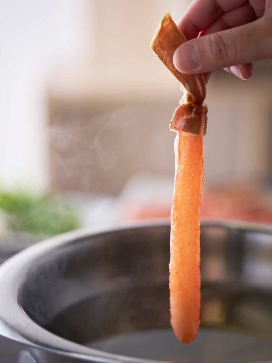 【5L～6Lサイズ】大型生ずわい棒肉 フルポーション(お刺身可) 計1kg ※Kani-to特製かに酢付き