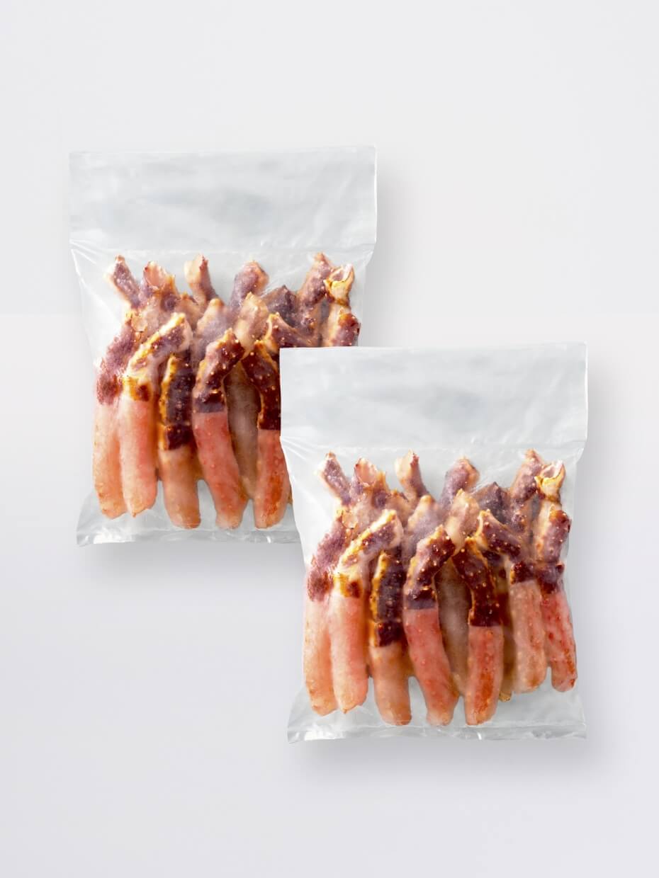 【5Lサイズ】北海道産 大型生たらば棒肉 フルポーション(お刺身可) 計2kgセット ※Kani-to特製かに酢・Kani-to特製焦がし蟹バター風味ソース付き