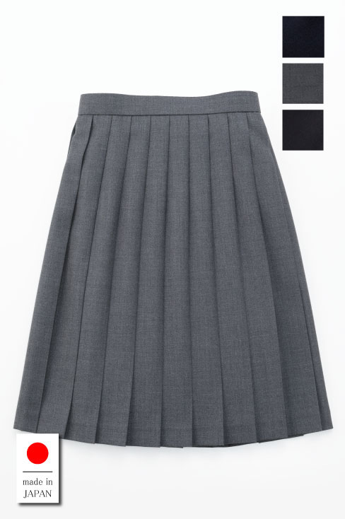 【丈長め】 無地プリーツスカート （58cm丈） / KANKO Harajuku Select