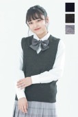 【日本製】無地スクールベスト(ウール混) 女子 / KANKO Harajuku Select