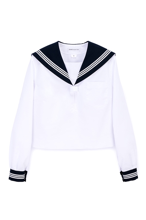 【受注生産 2026年8月末納品】 長袖セーラー 小さいサイズ （ネイビー） / KANKO Harajuku Select