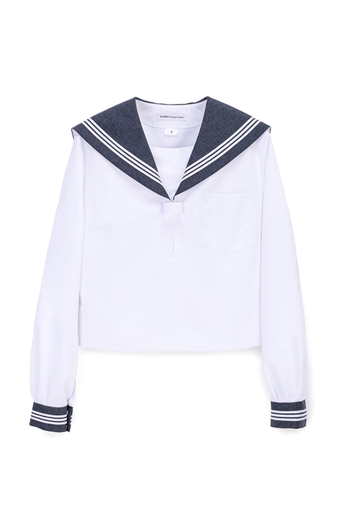【受注生産 2026年8月末納品】 長袖セーラー 小さいサイズ （チャコール） / KANKO Harajuku Select