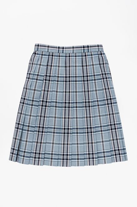 【受注生産 2026年8月末納品】チェックプリーツスカート （スモーキーブルー）  / KANKO Harajuku Select