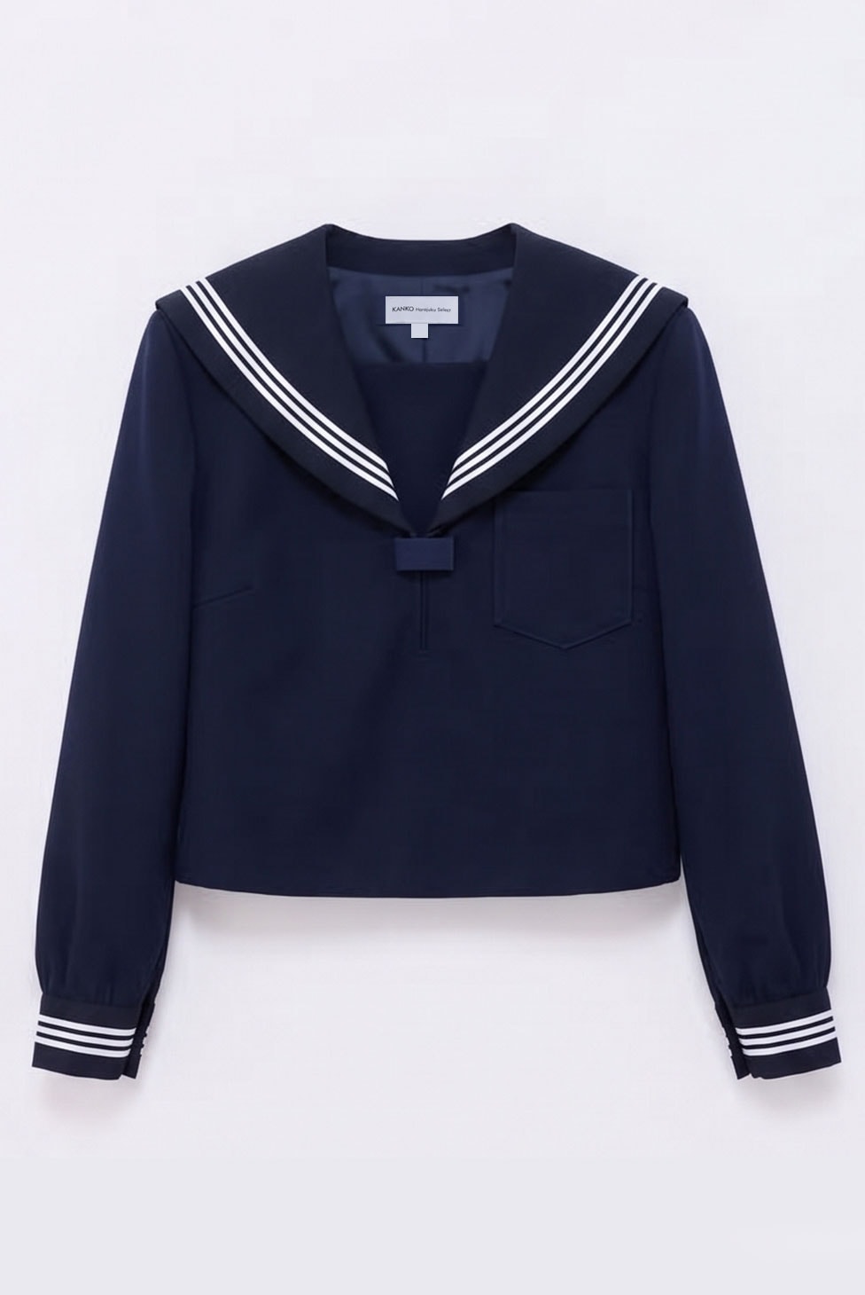 【受注生産 27年8月末納品】 長袖セーラー 冬素材 （ネイビー） / KANKO Harajuku Select