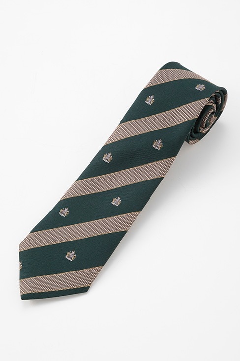 ロイヤルクレストネクタイ エンジ グリーン / HANECTONE