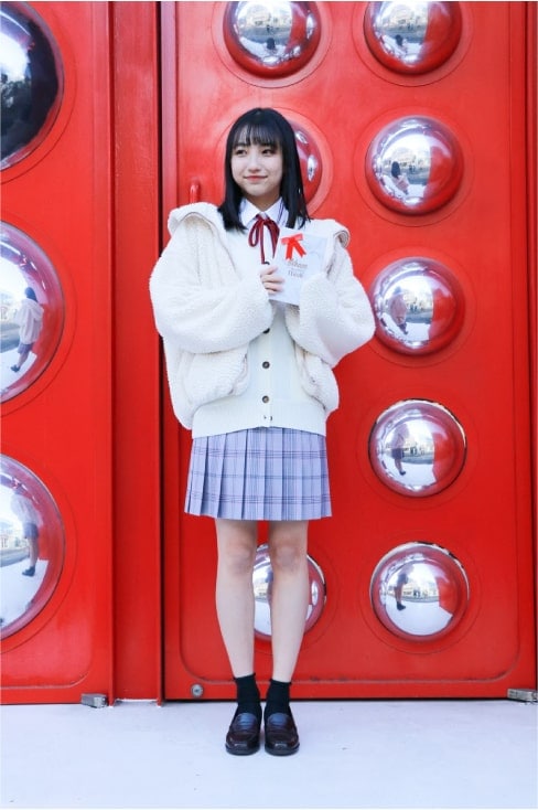 CONOMI グレーとピンクのチェック プリーツスカート ピンクグレーのチェックプリーツスカート(48cm丈)は制服通販の