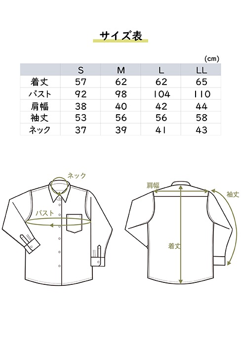 【試着用】やさしいワイシャツ 女子 長袖