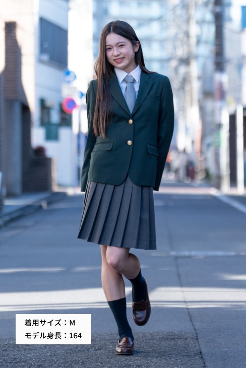 女子のスクールブレザーグリーンは制服通販のカンコーオンライン