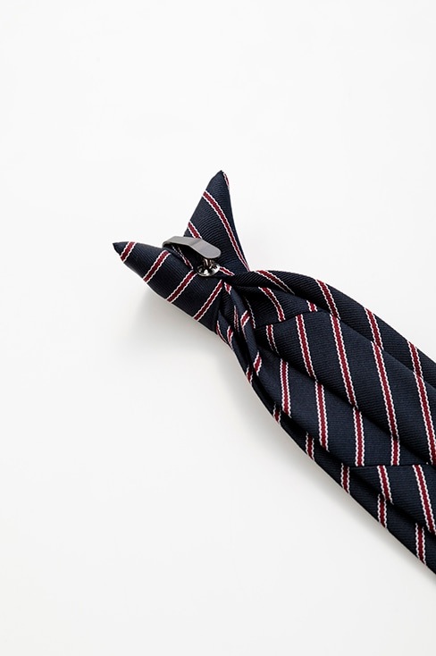 メンズ ストライプワンタッチタイ ネイビー / KANKO Harajuku Select