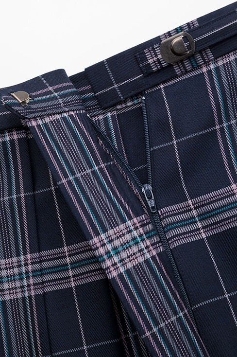 【受注生産 2026年8月末納品】チェックプリーツスカート (エンジ) / KANKO Harajuku Select