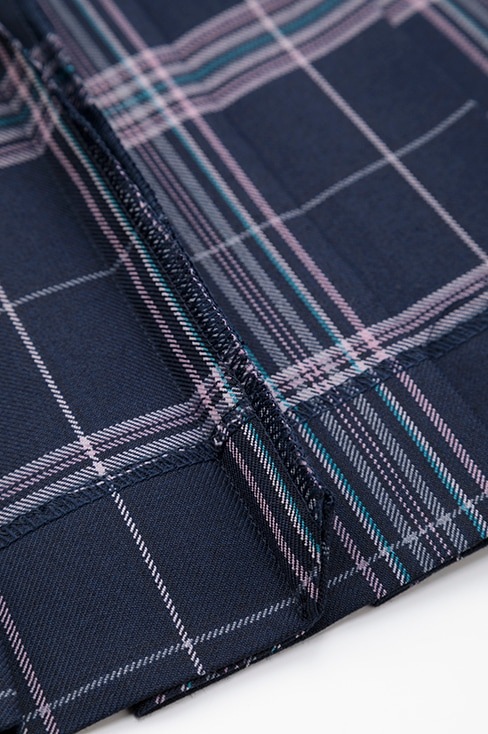 【受注生産 2026年8月末納品】チェックプリーツスカート (エンジ) / KANKO Harajuku Select