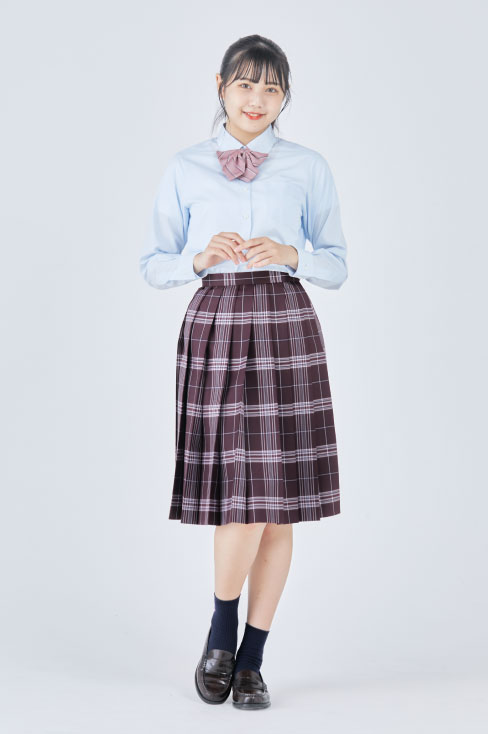 【受注生産 2026年8月末納品】チェックプリーツスカート (エンジ) / KANKO Harajuku Select