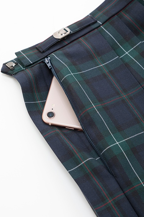 【受注生産 2026年8月末納品】チェックプリーツスカート （ネイビー）  / KANKO Harajuku Select