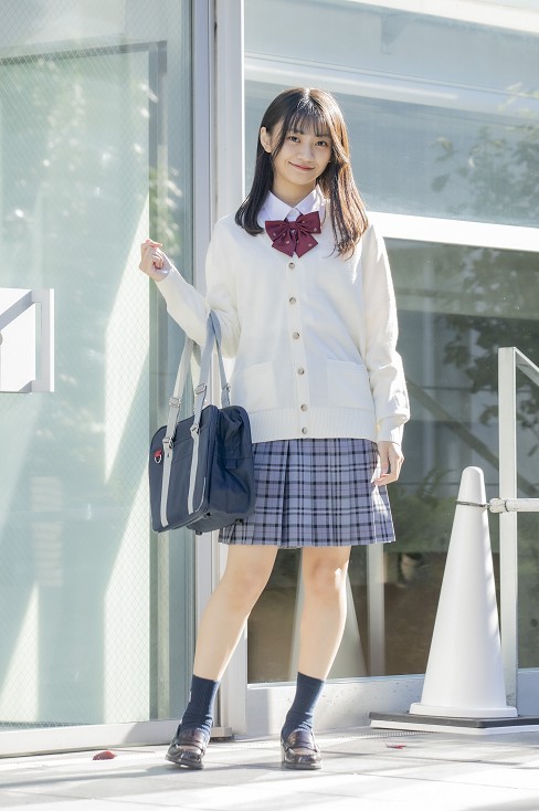 グレーのチェックプリーツスカート（オーダー制服）通販の