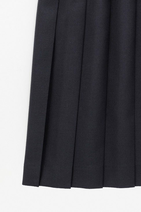 【受注生産 2026年8月末納品】無地プリーツスカート (ネイビー) / KANKO Harajuku Select