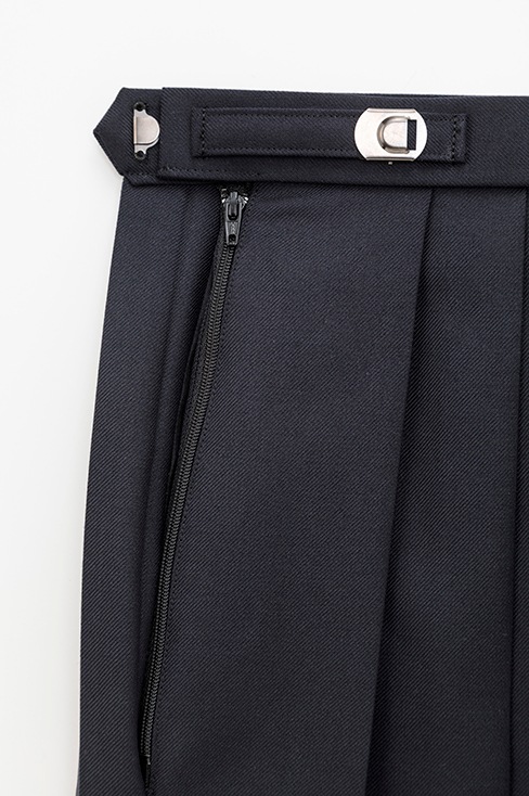 ネイビーの無地プリーツスカート（オーダー制服）通販のカンコー